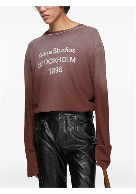 t-shirt logo relaxed fit unisex marrone ACNE STUDIOS | CL0197ADN